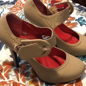 Tan Mary Jane Heels